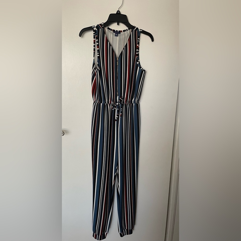 UK2LA Striped Sleeveless Jumpsuit - Size S